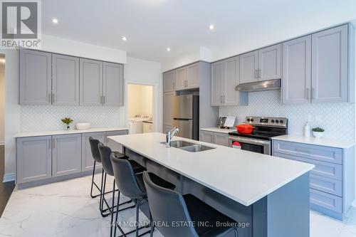 56 Workgreen Park Way, Brampton, ON - Indoor Photo Showing Kitchen With Stainless Steel Kitchen With Double Sink With Upgraded Kitchen