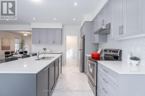 56 Workgreen Park Way, Brampton, ON - Indoor Photo Showing Kitchen With Stainless Steel Kitchen With Double Sink