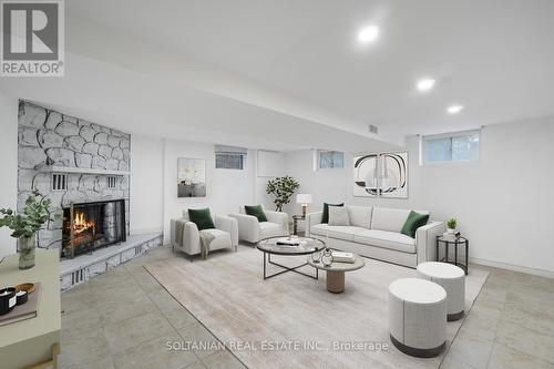 141 Mckee Avenue, Toronto, ON - Indoor Photo Showing Living Room With Fireplace