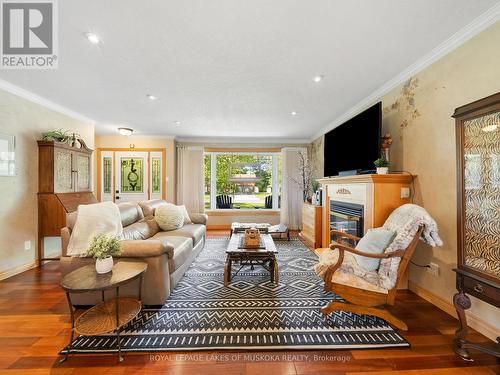 1859 Warminster Side Road, Oro-Medonte, ON - Indoor Photo Showing Living Room With Fireplace