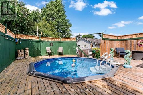 46 Wycliffe Crescent, Kingston (East Of Sir John A. Blvd), ON - Outdoor With Above Ground Pool With Deck Patio Veranda With Exterior