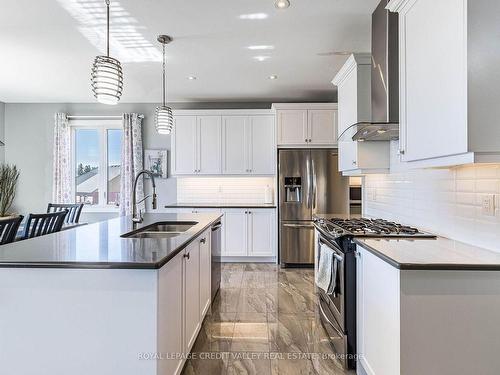 30 Drew Brown Blvd, Orangeville, ON - Indoor Photo Showing Kitchen With Stainless Steel Kitchen With Double Sink With Upgraded Kitchen