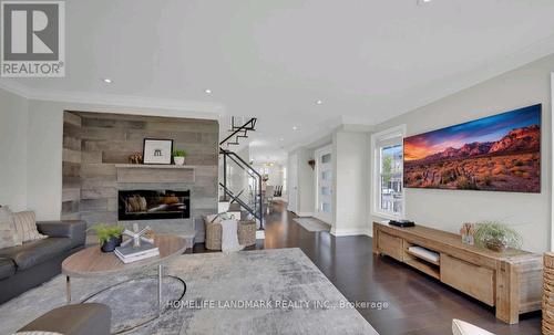 155 St Francis Avenue, Vaughan, ON - Indoor Photo Showing Living Room With Fireplace