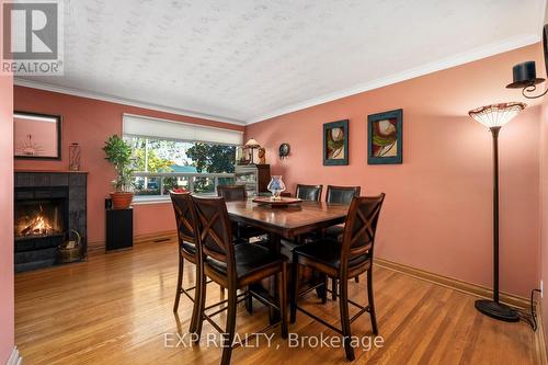 1332 Canvey Crescent S, Mississauga, ON - Indoor Photo Showing Dining Room With Fireplace