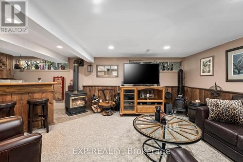 1332 Canvey Crescent S, Mississauga, ON - Indoor Photo Showing Basement With Fireplace