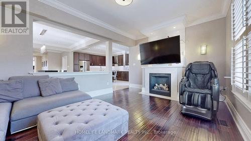 32 Denali Crescent, Brampton, ON - Indoor Photo Showing Living Room With Fireplace