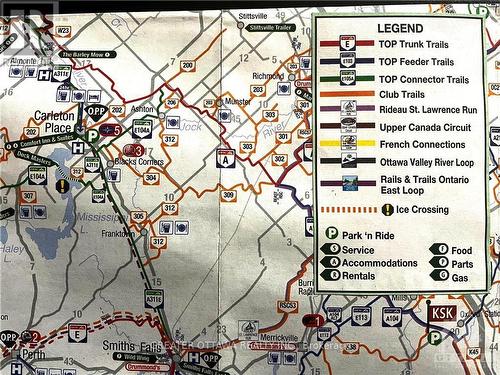 The snowmobile trail map of the area around graham road. - 000 Graham Road, Beckwith, ON 