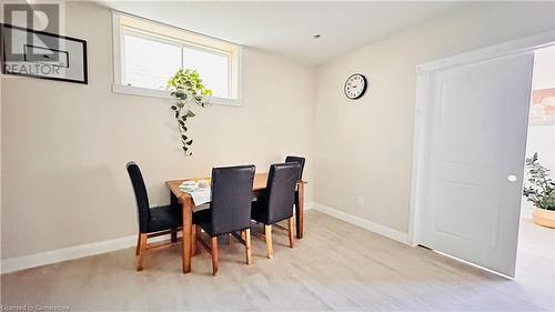 Dining space featuring light hardwood / wood-style floors - 783 Autumn Willow Drive Unit# Lower, Waterloo, ON - Indoor Photo Showing Dining Room