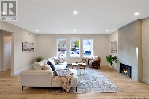 23 Fourth Street, Saint John, NB - Indoor Photo Showing Living Room With Fireplace