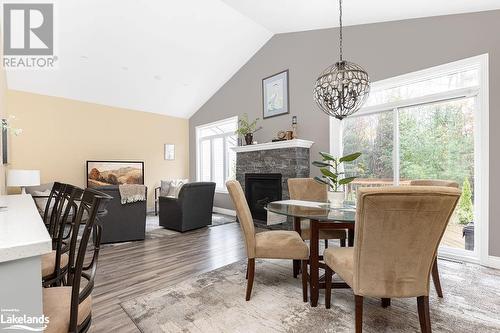 148 Pineridge Gate, Gravenhurst, ON - Indoor Photo Showing Dining Room With Fireplace