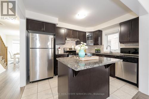 413 Switchgrass Street, Oakville, ON - Indoor Photo Showing Kitchen With Stainless Steel Kitchen With Upgraded Kitchen