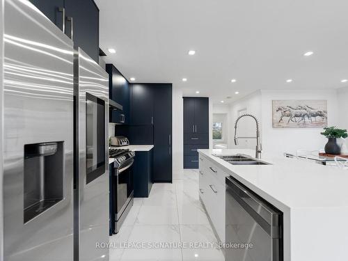 46 Shangarry Dr, Toronto, ON - Indoor Photo Showing Kitchen With Stainless Steel Kitchen With Double Sink With Upgraded Kitchen