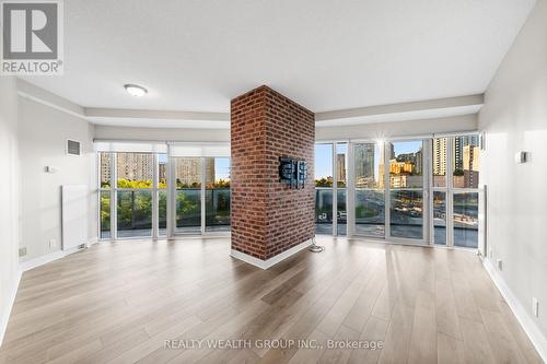 302 - 60 Absolute Avenue, Mississauga, ON - Indoor With Fireplace