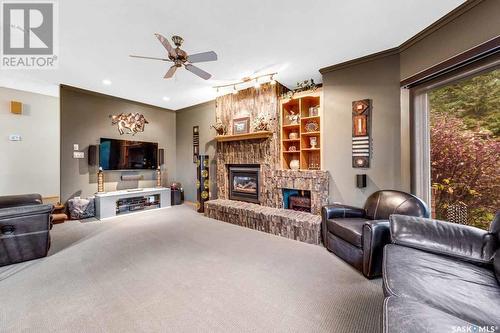 6096 Clarence Avenue S, Corman Park Rm No. 344, SK - Indoor Photo Showing Living Room With Fireplace