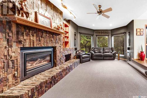 6096 Clarence Avenue S, Corman Park Rm No. 344, SK - Indoor Photo Showing Living Room With Fireplace