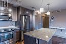 305 115 Willowgrove Crescent, Saskatoon, SK  - Indoor Photo Showing Kitchen With Stainless Steel Kitchen With Upgraded Kitchen 