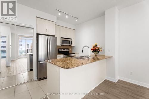 2501 - 4070 Confederation Parkway, Mississauga, ON - Indoor Photo Showing Kitchen With Stainless Steel Kitchen With Double Sink