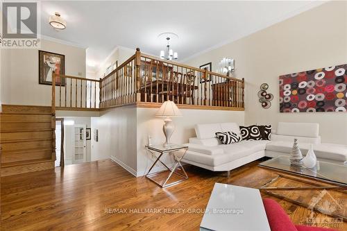 Glorious 12 foot ceilings - 13 Waterford Way, Ottawa, ON - Indoor Photo Showing Living Room With Fireplace