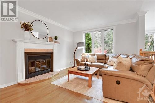 1505 Forest Valley Drive, Ottawa, ON - Indoor Photo Showing Living Room With Fireplace