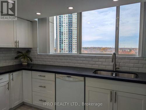 806 - 3700 Kaneff Crescent, Mississauga, ON - Indoor Photo Showing Kitchen With Double Sink