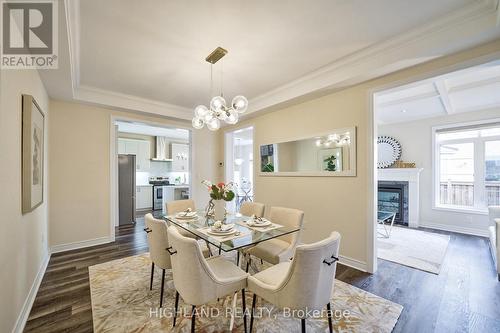 213 Camellia Crescent, Oakville, ON - Indoor Photo Showing Dining Room With Fireplace