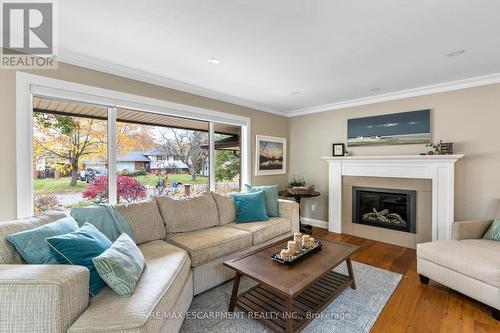 23 Valerie Drive, St. Catharines, ON - Indoor Photo Showing Living Room With Fireplace