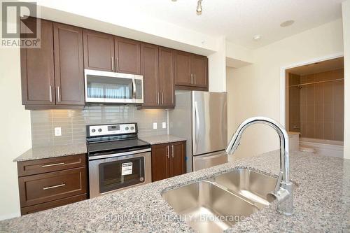 3608 - 3975 Grand Park Drive, Mississauga, ON - Indoor Photo Showing Kitchen With Stainless Steel Kitchen With Double Sink With Upgraded Kitchen