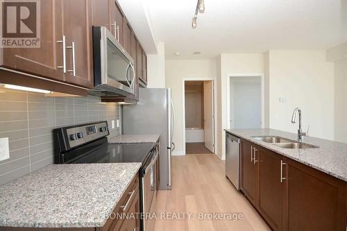 3608 - 3975 Grand Park Drive, Mississauga, ON - Indoor Photo Showing Kitchen With Stainless Steel Kitchen With Double Sink With Upgraded Kitchen