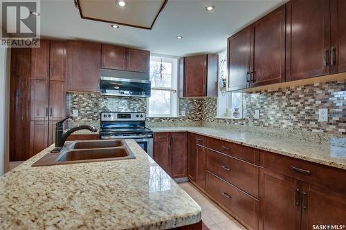 470 Charles Street, Asquith, SK - Indoor Photo Showing Kitchen With Double Sink