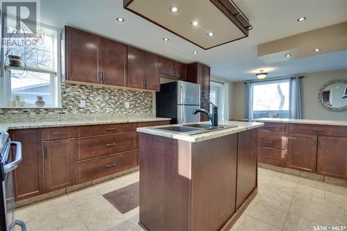 470 Charles Street, Asquith, SK - Indoor Photo Showing Kitchen With Double Sink