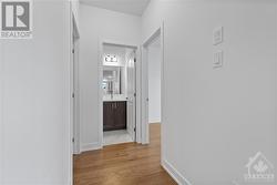 Powder room with entry to office and laundry room - 