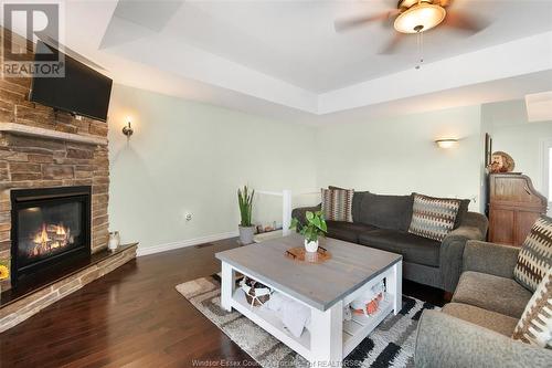 6767 County Rd 50, Amherstburg, ON - Indoor Photo Showing Living Room With Fireplace