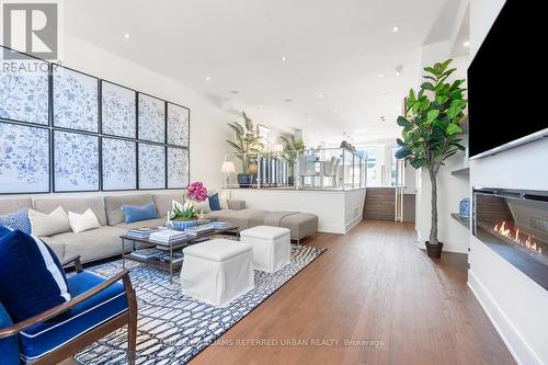 152 Stanley Avenue, Toronto, ON - Indoor Photo Showing Living Room With Fireplace