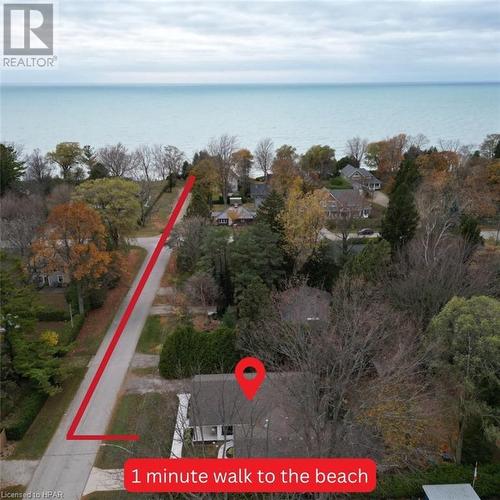 Aerial view featuring a water view - 31 Glass Street, Bayfield, ON - Outdoor With Body Of Water With View