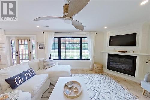 31 Glass Street, Bayfield, ON - Indoor Photo Showing Living Room With Fireplace