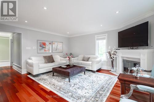 4027 Lookout Court, Mississauga, ON - Indoor Photo Showing Living Room With Fireplace