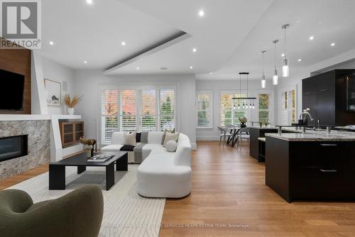 5 Pembury Avenue, Toronto, ON - Indoor Photo Showing Living Room With Fireplace