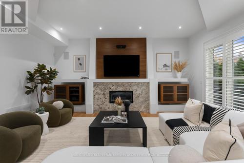 5 Pembury Avenue, Toronto, ON - Indoor Photo Showing Living Room With Fireplace