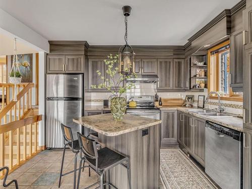 Cuisine - 57  - 59 Rue Des Castels, Lévis (Desjardins), QC - Indoor Photo Showing Kitchen With Double Sink