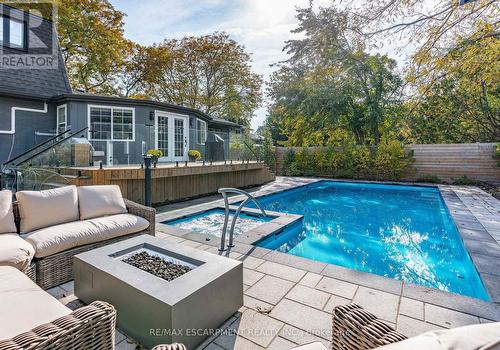 4017 Grapehill Avenue, Burlington, ON - Outdoor With In Ground Pool With Deck Patio Veranda