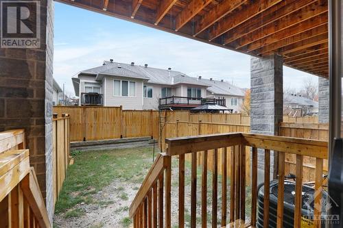 Main level deck to fenced in backyard - 572 Halo Private, Ottawa, ON - Outdoor With Exterior