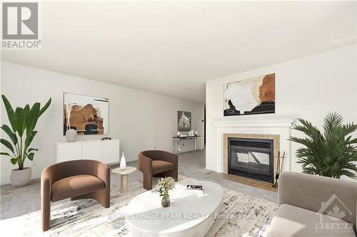 404C - 997 North River Road, Ottawa, ON - Indoor Photo Showing Living Room With Fireplace