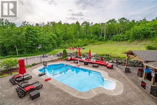 2600 Whitson Drive, Val Caron, ON - Outdoor With In Ground Pool With Backyard