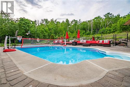 2600 Whitson Drive, Val Caron, ON - Outdoor With In Ground Pool With Backyard