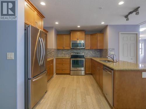 2113 Atkinson Street Unit# 904, Penticton, BC - Indoor Photo Showing Kitchen With Stainless Steel Kitchen With Double Sink