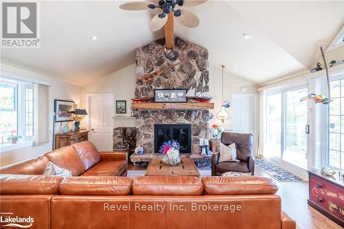 1336 Tiny Beaches Road N, Tiny, ON - Indoor Photo Showing Living Room With Fireplace