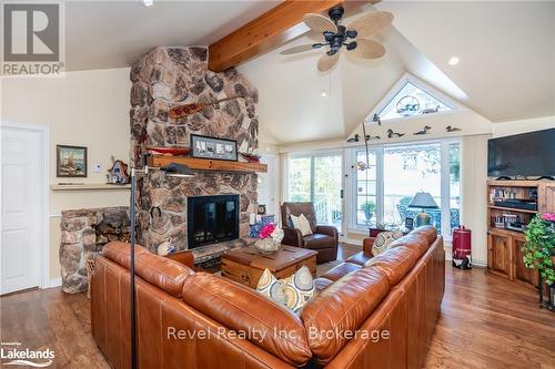 1336 Tiny Beaches Road N, Tiny, ON - Indoor Photo Showing Living Room With Fireplace