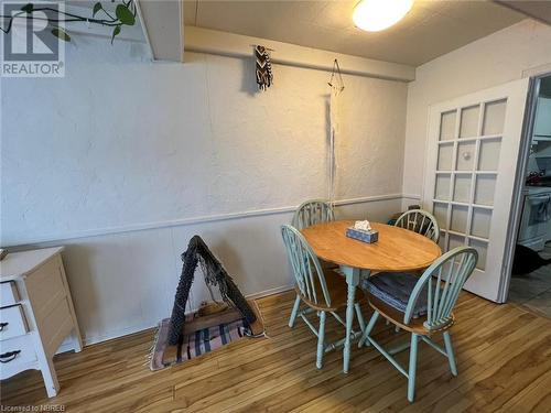 Dining room featuring wood-type flooring - 310 Main Street, Mattawa, ON - Indoor Photo Showing Dining Room