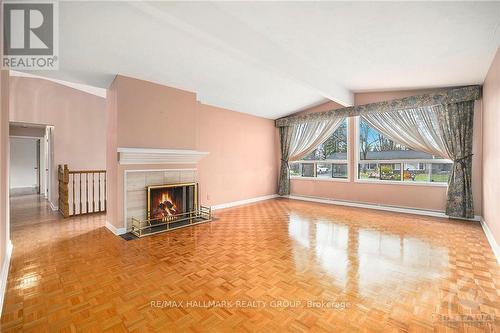 Living room - 5 Deerlane Avenue, Ottawa, ON - Indoor With Fireplace