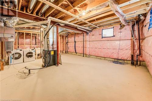 Basement with washing machine and dryer - 26 Elsegood Drive, Guelph, ON - Indoor Photo Showing Basement